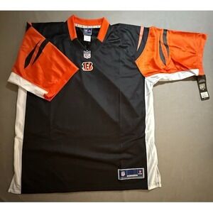 Cincinnati‎ Bengals NFL Pro Line Jersey Mens Large Black Blank Short Sleeve.